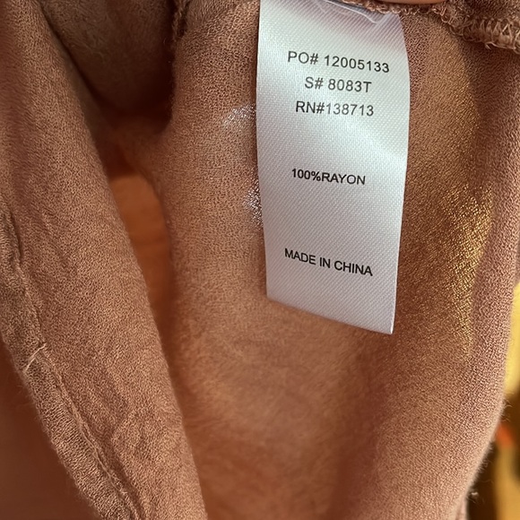 Doe & Rae button down top in rose gold - Picture 4 of 5